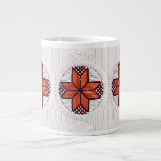 8ポインテッドスタークイルインスパイアマグデザイン ジャンボコーヒーマグカップ (正面)