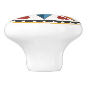 8ポイントスター&ハートアミッシュオランダ16進サインノブ セラミックノブ (側面)