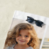 8モダンミニマル枚のフォトグリッドのコラージュ – 白 ビーチタオル (インサイチュ)