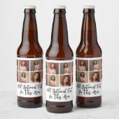 8モダンミニマル枚のフォトグリッドのコラージュ – 白 ビールラベル (ボトル)