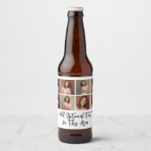 8モダンミニマル枚のフォトグリッドのコラージュ – 白 ビールラベル (正面)