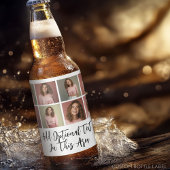 8モダンミニマル枚のフォトグリッドのコラージュ – 白 ビールラベル