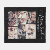 8モダン-Photoコラージュの献上品が永遠に愛された フリースブランケット (正面(横))