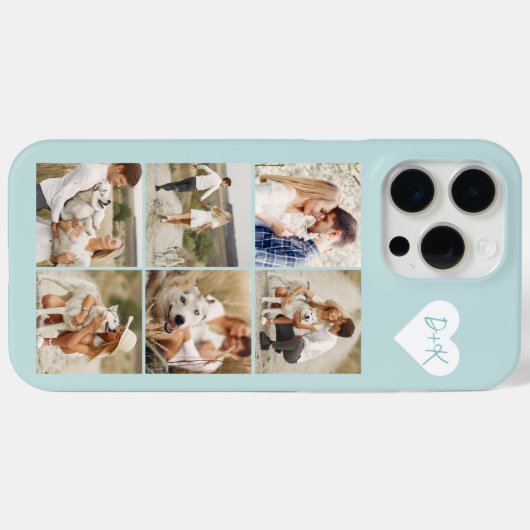 8モノグラムの枚の写真のグパーソナライズされたラリア Case-Mate iPhoneケース (裏面 (横))