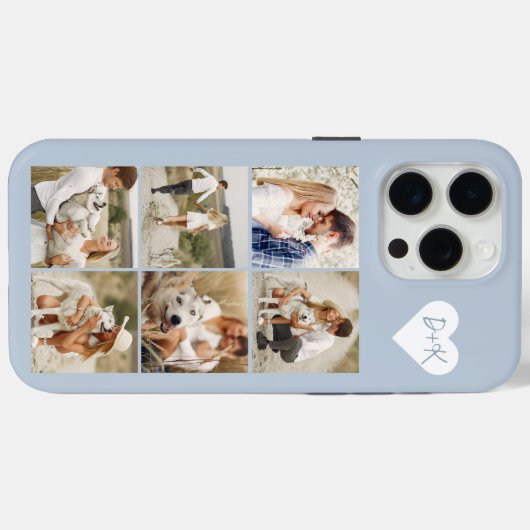 8モノグラムの枚の写真のグパーソナライズされたラリア Case-Mate iPhoneケース (裏面 (横))