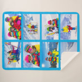 8ランドスケープ写真コラージュAzure シェルパブランケット (正面(横))