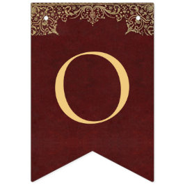 8レターレッド金ゴールド神バプテスコミューン祝福 バンティングフラッグ