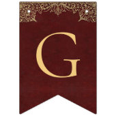 8レターレッド金ゴールド神バプテスコミューン祝福 バンティングフラッグ (第1の旗)