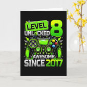 8レベル解放 8歳の誕生日おめでとう ゲーム カード (黄色い花)