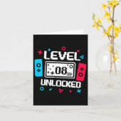 8ロック解除ゲーマー – 8誕生日ギフトビデオゲームロ カード (黄色い花)