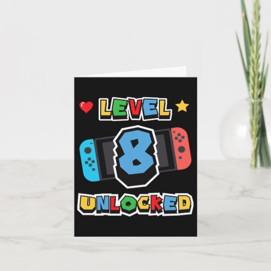 8ロック解除第8誕生日キッズビデオゲーム8年Ol カード (正面)