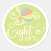 8ヵ月ステッカー ラウンドシール (正面)