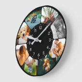 8丸パーソナライズされた写真Large Clock ラージ壁時計 (傾斜)