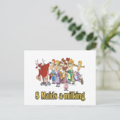 8人のメイドの乳を飲む8日目のクリスマス シーズンポストカード (スタンド正面)