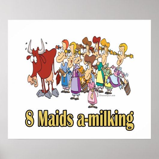 8人のメイドの乳を飲む8日目のクリスマス ポスター (正面)