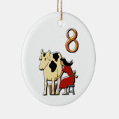 8人の女中搾り出すこと セラミックオーナメント (右)