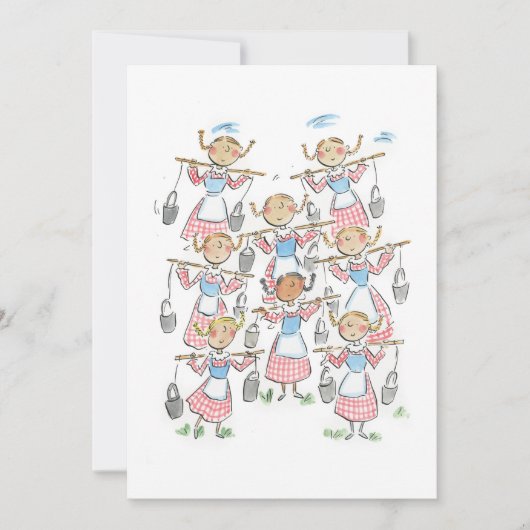 8人の牛搾り 招待状 (正面)