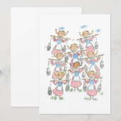 8人の牛飼いが乳を絞っている 招待状 (正面/裏面)