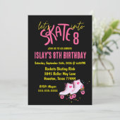 8人の誕生日パーティーの招待状にスケートしよう 招待状 (スタンド正面)