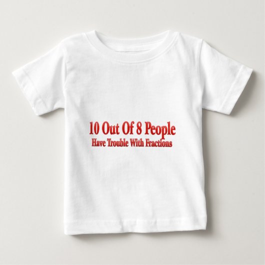 8人の10に一部分との悩みがあります ベビーTシャツ (正面)