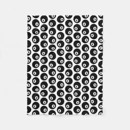 8個のボールビリヤードのプールパターンカスタムの色 フリースブランケット (正面)