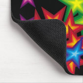 8個の鮮やかな星の円 マウスパッド (コーナー)