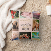 8光世界パーソナライズされたママ最高のー赤面ピンク クッション (ブランケット)