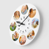 8円パーソナライズされた写真Shadow Inlay Family ラージ壁時計 (傾斜)