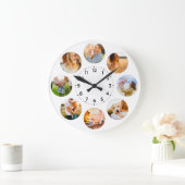 8円パーソナライズされた写真Shadow Inlay Family ラージ壁時計 (ホーム)