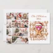 8写真かわいいジンジャーブレッドのクリスマス シーズンカード (正面)