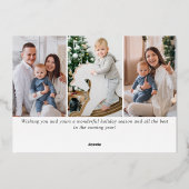 8写真きらめくメリークリスマスグリーティング 箔シーズンカード (裏面)