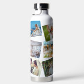 8写真の結婚テンプレートのパーソナライズ文字熱い冷たい ウォーターボトル (右面)