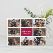 8写真コラージュスタイリッシュスクリプトメリークリスマス 招待状 (スタンド正面)