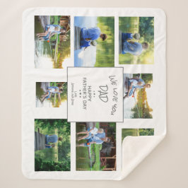 8写真コラージュ記念のお父さんの日 シェルパブランケット