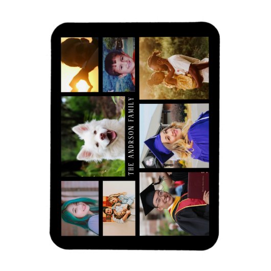 8写真テンプレートコラージフレキシブルフォトマグネット マグネット (縦)