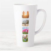 8写真テンプレート両面(高さ) カフェラテマグ (右)