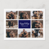 8写真ハッピーホリデーズコラモダンージュネイビーブルー ポストカード (正面)