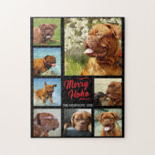 8写真ファミリーフォト✨クリスマスコラージュカスタム ジグソーパズル (縦)