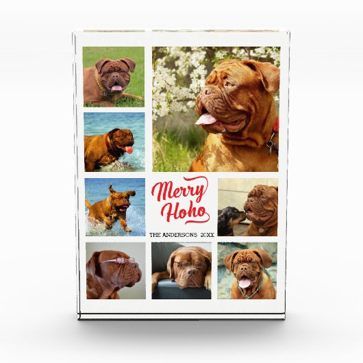 8写真ファミリーフォト✨コラージュカスタムクリスマス フォトブロック (正面)