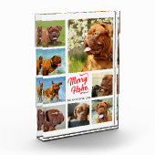 8写真ファミリーフォト✨コラージュカスタムクリスマス フォトブロック (左)