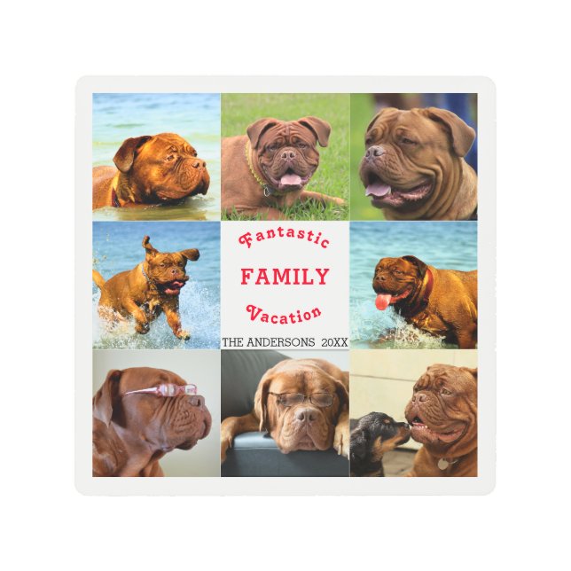 8写真ファミリーフォト✨モノグラカスタムム メタルプリント (正面)