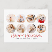 8写真ファミリーモダン&ペットメモリーズホリデー シーズンポストカード (正面)