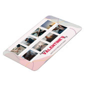 8写真モダンコラージュのバレンタインデーの贈り物 マグネット (左側)