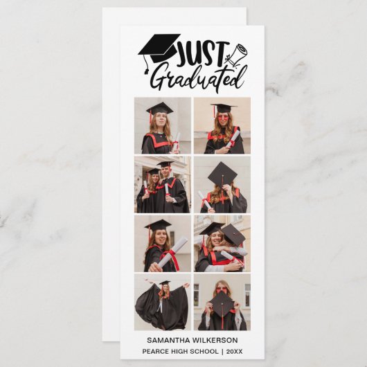 8写真丁度20Xxクラス卒業 案内状 (正面/裏面)