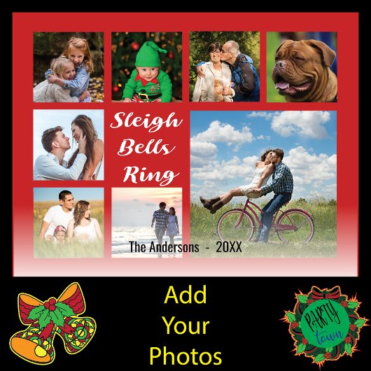 8写真家族の写真✨コラージクリスマスホー シーズンポストカード