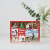 8写真家族の写真✨コラージクリスマスホー シーズンポストカード (スタンド正面)