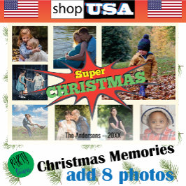 8写真家族の写真✨コラージクリスマス シーズンカード