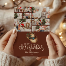 8写真西カウボーイハットクリスマス シーズンカード