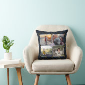 8写真/黒エレガント金ゴールド紫の愛ハート クッション (椅子)