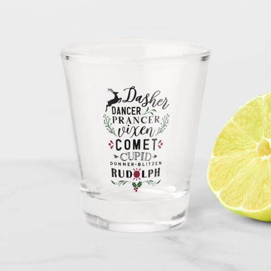 8匹の小さなトナカイ ショットグラス (正面)